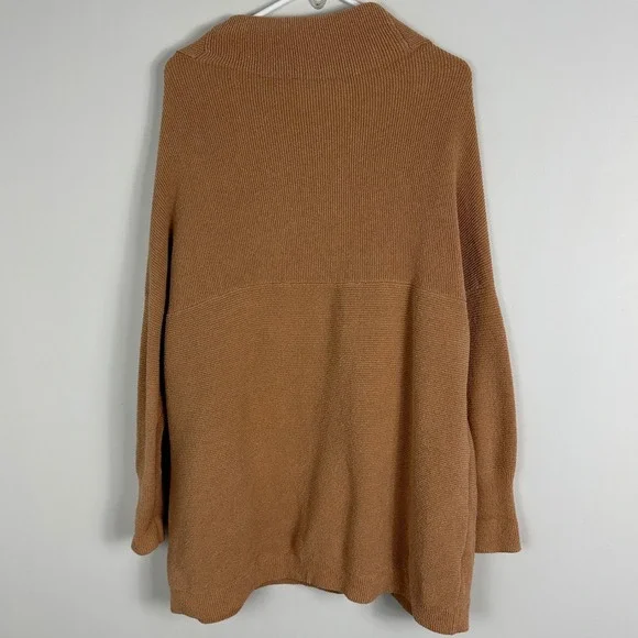 Free People Taupe Ottoman Slouchy Tunic Sweater Dress Size Large Knit Bohemian - Picture 5 of 13